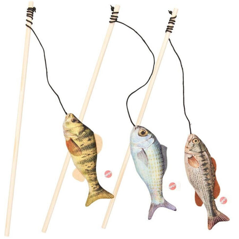 Ethical Gone Fishin Teaser Wand Cat Toy, Color Varies - Poudre Pet and Feed Supply